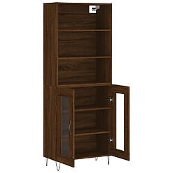 Avis vidaXL Buffet haut Chêne marron 69,5x34x180 cm Bois d'ingénierie