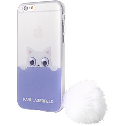 Karl Lagerfeld Coque semi-rigide transparente et mauve Choupette Karl Largerfeld pour iPhone 6/