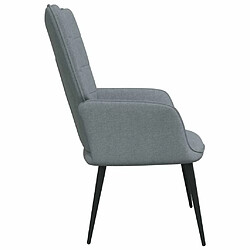 Acheter Maison Chic Chaise de relaxation | Fauteuil relax avec tabouret Gris clair Tissu -GKD96369