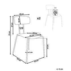 Avis Beliani Chaise de salle à manger Set de 2 Vert SIBLEY