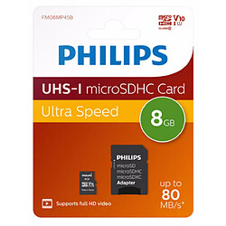 Philips Carte microSDHC PHMSD08C10 8 Go