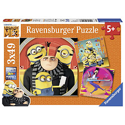 Ravensburger Puzzles 3 x 49 pièces : Moi, Moche et Méchant 3 