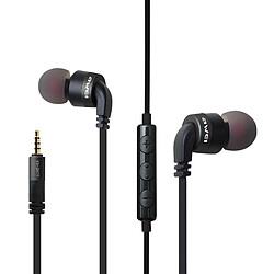 Wewoo Ecouteur Kit Mains libre noir pour iPhone, iPad, Galaxy, Huawei, Xiaomi, LG, HTC et autres Smartphones TPE In-Ear Contrôle du Fil Écouteur avec Micro,