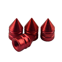 4 pièces en aluminium pneu / jante soupape / roue spike cache couvre tige rouge pas cher