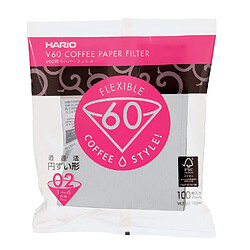 Hario VCF-02-100W - Pack 100 Filtres Papier Blanc - Pour Hario V60 1 à 4 Tasses 