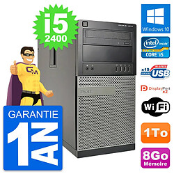 PC Tour Dell OptiPlex 9010 Intel Core i5-2400 RAM 8Go Disque 1To Windows 10 Wifi · Occasion 