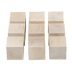 Rayher 9 cubes en bois à personnaliser 4,5 x 4,5 cm