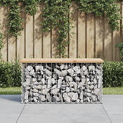 vidaXL Banc de jardin design de gabion 83x31,5x42cm bois massif de pin