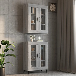 Maison Chic Armoire murale suspendue,Meuble de Rangement pour salon,cuisine Sonoma gris 69,5x34x90 cm -MN60115