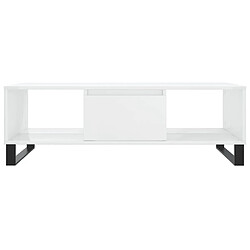 Acheter vidaXL Table basse blanc brillant 104x60x35 cm bois d'ingénierie