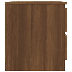 Acheter Maison Chic Table de chevet,Table de Nuit,Meuble de Rangement Chêne marron 50x39x43,5 cm Bois d'ingénierie