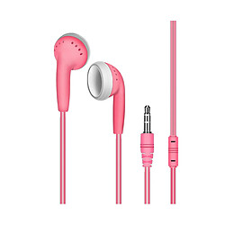 LUUCOZK Écouteurs universels avec prise 3,5 mm Écouteurs filaires intra-auriculaires pour téléphone MP3Ordinateur portable-rose 