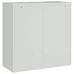 Acheter vidaXL Armoire de bureau avec 2 portes Gris 90 cm Acier