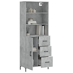 Avis Maison Chic Buffet,Meuble de Rangement,commode pour salon,Cuisine Gris béton 69,5x34x180 cm Bois d'ingénierie -MN30086