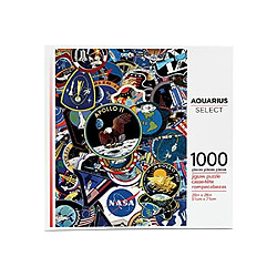 AQUARIUS NASA Mission Patches Puzzle (Puzzle 1000 piAces) - Sans reflets - Ajustement prAcis - Marchandises et objets de collection sous licence officielle de la NASA - 20 x 28 pouces 