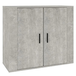 Maison Chic Buffet,Meuble de Rangement,commode pour salon,Cuisine Gris béton 80x33x70 cm Bois d'ingénierie -MN75821