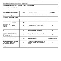 Réfrigérateurs combinés 328L Froid Statique INDESIT 59.5cm F, LI8SN1EX