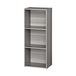 Iris Ohyama, Étagère en bois, Modulable,Bureau, Salon, Chambre - CX-3FN, L 42 x P 29,7 x H 109,2 cm, Chêne Gris