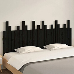 Avis Maison Chic Tête de lit scandinave pour lit adulte,Meuble de chambre murale Noir 185x3x80 cm Bois massif de pin -MN19788