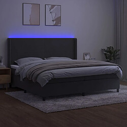 Avis Sommier à lattes,Cadre à lattes de lit pour Adulte matelas et LED Gris foncé 200x200 cm -MN79729