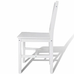 Acheter Decoshop26 Lot de 2 chaises de salle à manger cuisine design classique bois de pin blanc CDS020166