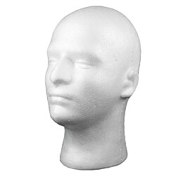 Avis 6 Pièces Homme Mousse Mannequin Tête Modèle Chapeau Perruque Spectacle Présentoir Blanc