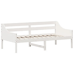 Maison Chic Lit d'appoint | Lit de jour | Lit de repos Blanc 90x190 cm Bois de pin massif -GKD86164