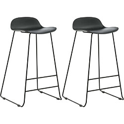 Venture Home Tabouret de bar en acier et plastique Wave (Lot de 2) noir.