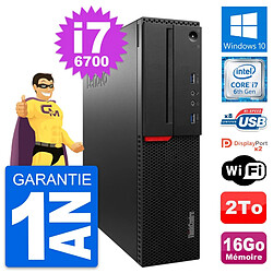 PC Lenovo ThinkCentre M800 SFF Intel i7-6700 RAM 16Go Disque 2To Windows 10 Wifi - Occasion