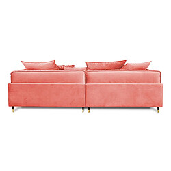 Acheter MAISON AUBERTIN Canapé Droit Velours Rose Fiorenzo 4 Pl