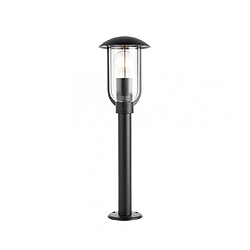 Endon Borne de jardin Quinn Alliage d'aluminium,polycarbonate Noir,Transparent 1 ampoule 50cm