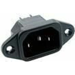 MPE-Garry C14 Net Entree Male with screw terminals for 65 º APP CHASSIS MA 10A KB (42 R01-4122)