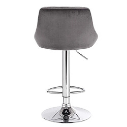 Acheter Helloshop26 Tabouret de bar en velours lot de 2 pièces gris foncé 19_0000395