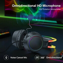 Acheter X15 Pro Onikuma Rgb Casque Avec Hd Flexible Mic 3.5Mm Gaming Earphones Pour Xbox Ps5 Ps4 Switch Noir