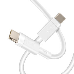 3mk Cable USB C vers USB C 60W Charge Rapide 1m Blanc