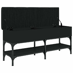 Maison Chic Banc à chaussures | Meuble de rangement à chaussures Meuble d'Entrée noir 102x32x45 cm bois d'ingénierie -MN88798 pas cher