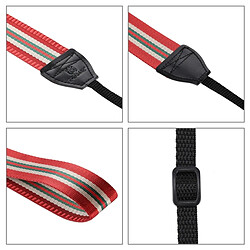 Avis Wewoo Sangle appareil photo rouge pour les appareils SLR / DSLR foncé Stripe Style Series d'épaule de courroie