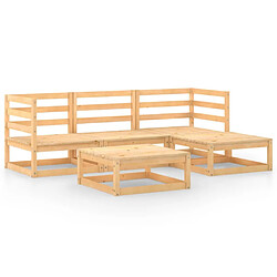 Avis Maison Chic Ensemble de salle à manger de jardin 5 pcs,Table et chaises d'extérieur Bois de pin massif -GKD579801