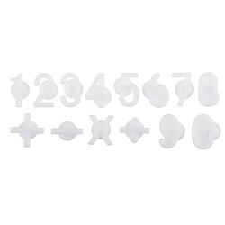 14pcs Verre Numérique étiquette Vin Tasse Tag Marqueur Identifiant Ventouse Décor Blanc pas cher