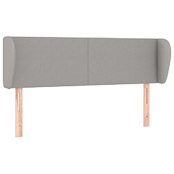 Maison Chic Tête de lit scandinave avec oreilles,meuble de chambre Gris clair 147x23x78/88 cm Tissu -MN71665