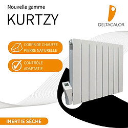 Chauffage électrique pierre naturelle Kurtzy 2000W - blanc - Deltacalor