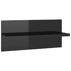 Maison Chic Lot de 2 Étagères murales,Étagère Rangement flottate Noir brillant 40x11,5x18 cm -MN33808 pas cher