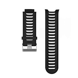 Wewoo Bracelet pour montre connectée Dragonne en silicone de couleur solide Garmin Forerunner 910XT Noir