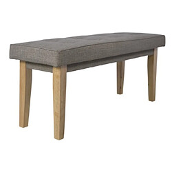 Homestyle4U Banquette latérale en tissu Gris 120 cm