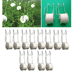 Ensemble De 12 Pinces De Support De Crochets De Tomates Pour Planter Des Tomates Fruitières Avec Corde De 15 M