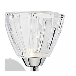 Luminaire Center Applique murale Vito chrome poli et verre moulé 1 ampoule