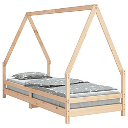 Maison Chic Lit simple Cadre de lit pour enfants,Lit d'Enfant Moderne 90x200 cm bois de pin massif -MN78419