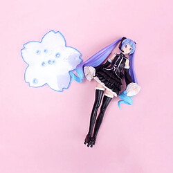 Acheter Universal 17 cm anime japonais robes noires cheveux violets cerisiers fleurs jouet fille pvc image modèle action chiffre(Coloré)