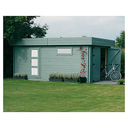 Solid Garage Moderne - 22.65 m² - 5.74 x 3.94 x 2.56 m - 40 mm - Porte traditionnelle 