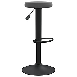 Avis vidaXL Tabourets de bar lot de 2 gris foncé velours